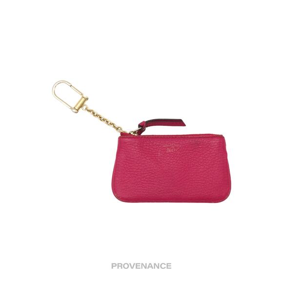 🔴 Gucci "Made in Italy" Key Pouch Cles - Pink Leather - Picture 1 of 8